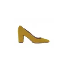Yellow sunflower stilettos ALMA block heel