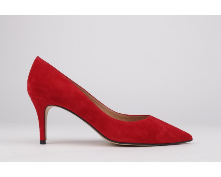 Zapatos de salón ISABELA en ante rojo
