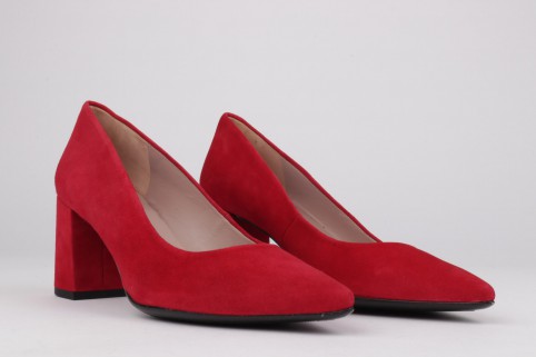 Zapatos tacón bloque ante rojo ALMA