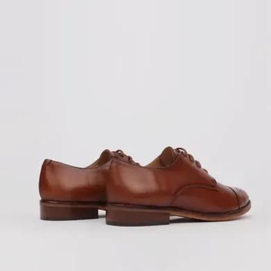 Brown lace-up shoes derby style - LUISA TOLEDO woman shoes