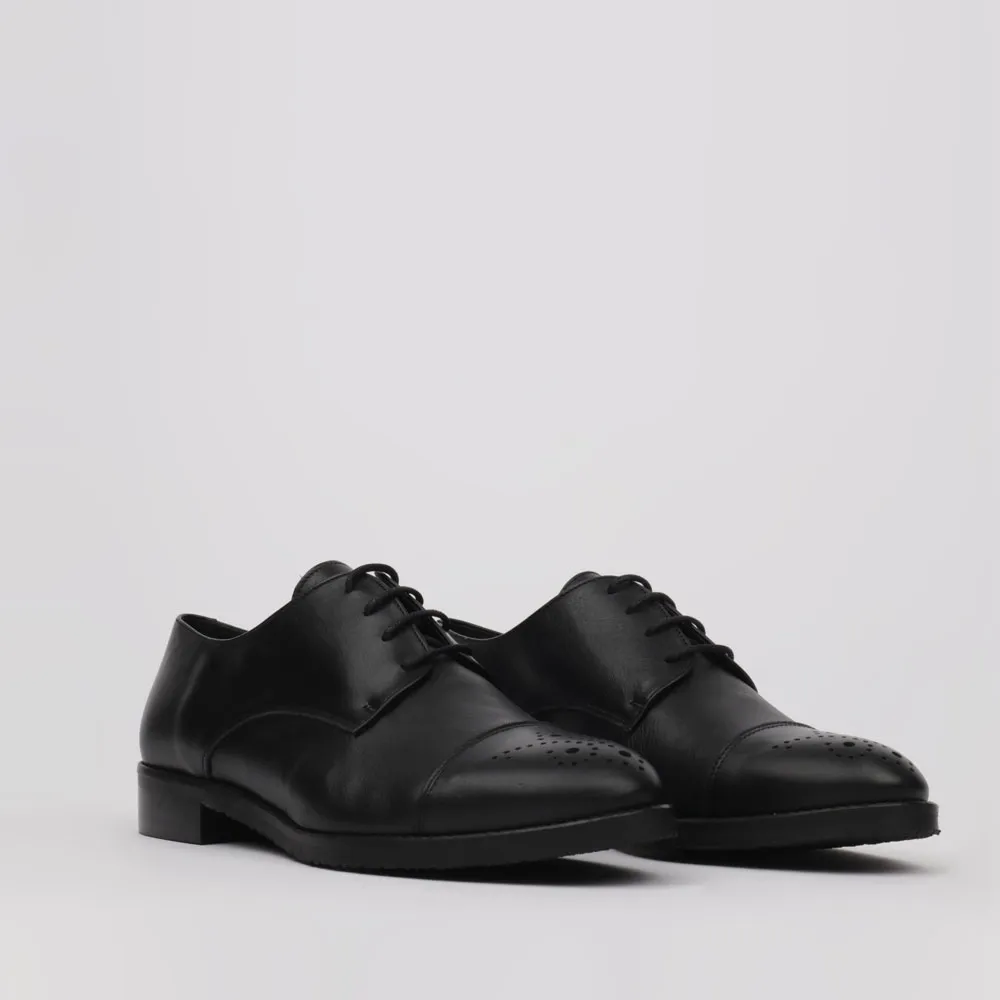 Zapatos negros cordones mujer - LUISA TOLEDO Made in Spain