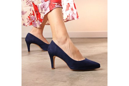 Stilettos plataforma azules - Zapatos azul tacón y plataforma