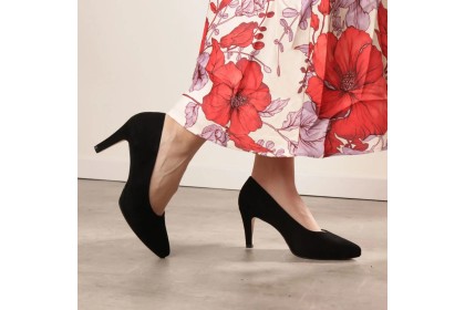 Stilettos negros plataforma - Zapatos tacón comodo y plataforma