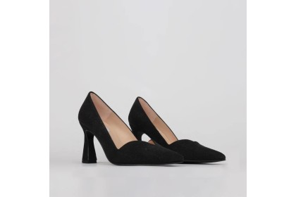 Zapatos negros escote corazón | Luisa Toledo Zapato LT mujer