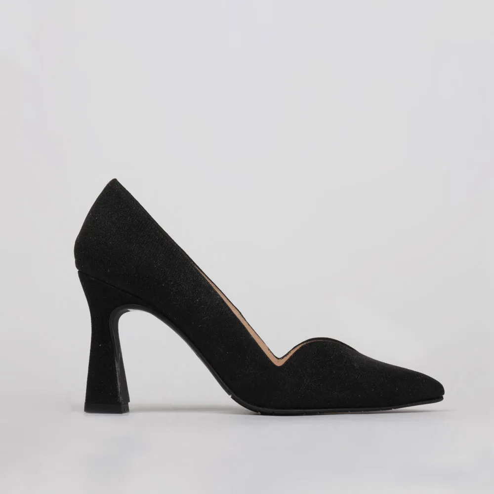 Zapatos negros escote corazón | Luisa Toledo Zapato LT mujer