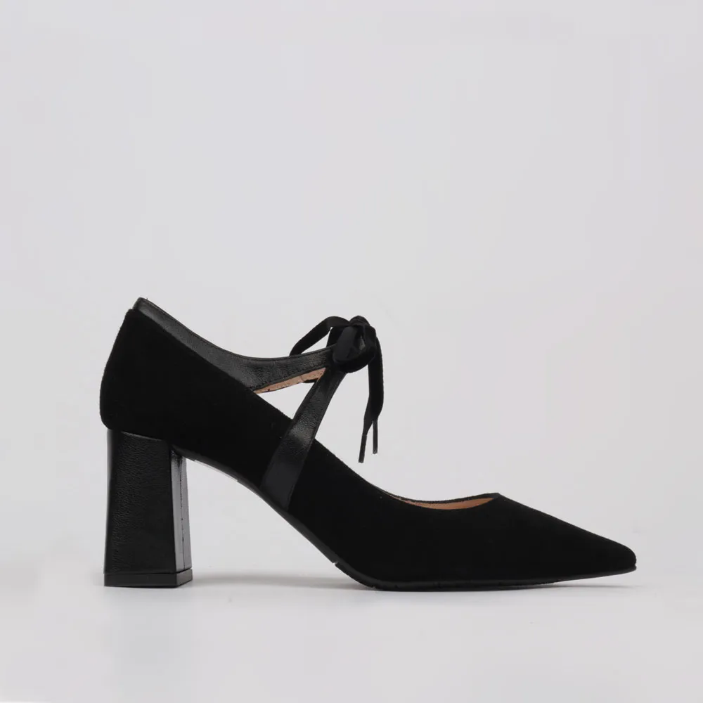 Zapatos negros RANIA - Zapatos de fiesta negros tacón cómodo