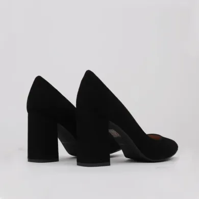 Wide heel stilettos black suede CAYETANA - LUISA TOLEDO