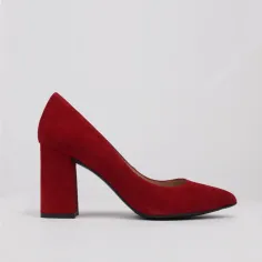 Wide heel stilettos burgundy CAYETANA - LUISA TOLEDO
