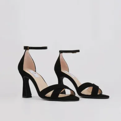 Black dress sandals comfortable heel - LUISA TOLEDO shoes