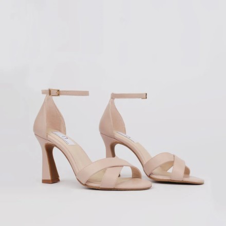 Sandalias piel nude CELINA ▻ Sandalias de vestir talon cerrado