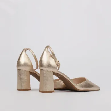 Golden shoes bracelet FELISA ▻ Dress shoes golden leather