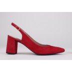 Zapatos destalonados color rojo OLGA