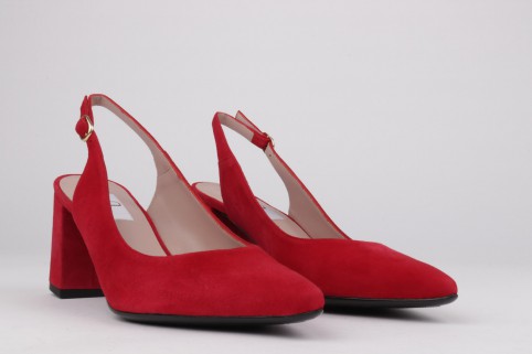 Zapatos destalonados color rojo OLGA