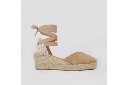 Alpargata cuña baja ANA color camel - Alpargatas Luisa Toledo