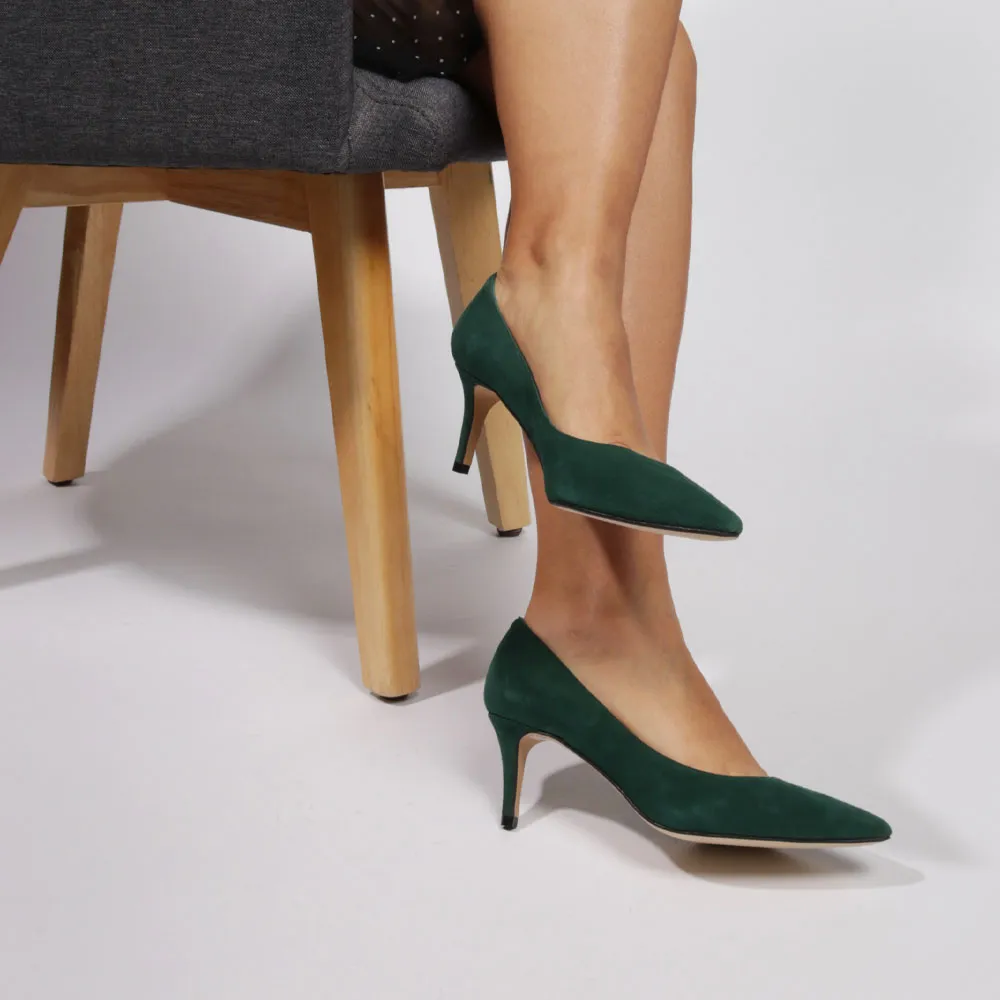 Stilettos verde esmeralda ISABELA - Zapatos de tacón cómodos