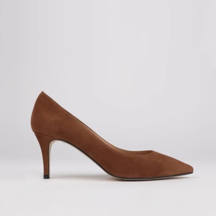 Brown suede stiletto shoe ISABELA