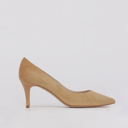BEIGE STILETTOS - Mid heel pumps beige suede Luisa Toledo