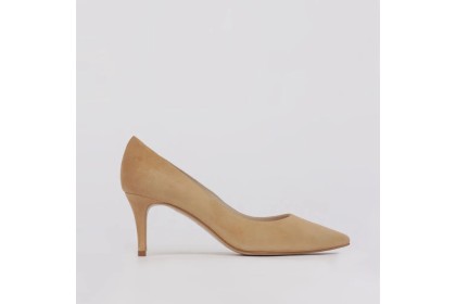 BEIGE STILETTOS - Mid heel pumps beige suede Luisa Toledo
