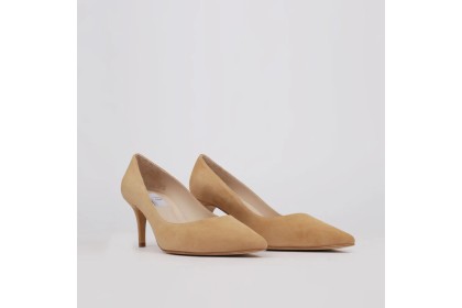 BEIGE STILETTOS - Mid heel pumps beige suede Luisa Toledo