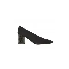 Grey suede stilettos with metal effect heel DORIS