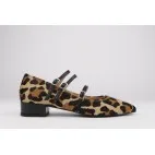 Zapatos leopardo tacón bajo detalle hebillas EMMA