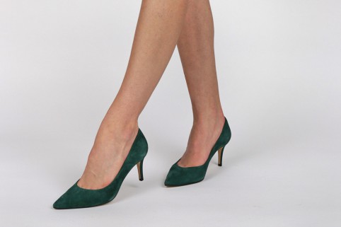 Stilettos verde esmeralda ISABELA