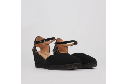 Alpargatas negras CATALINA - Luisa Toledo sandalias esparto