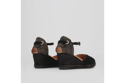 Alpargatas negras CATALINA - Luisa Toledo sandalias esparto