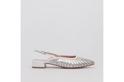 Bailarinas plateadas destalonadas - Colección LT Zapatos Mujer