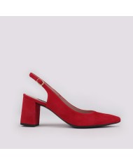 Zapatos rojos diseño destalonado OLGA