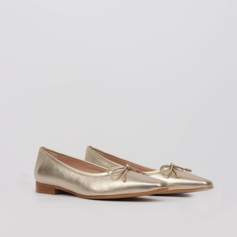 Manoletinas doradas BALLET - Colección LT Zapatos Planos