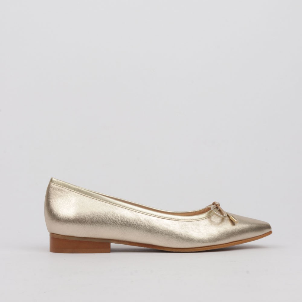 Manoletinas doradas BALLET - Colección LT Zapatos Planos