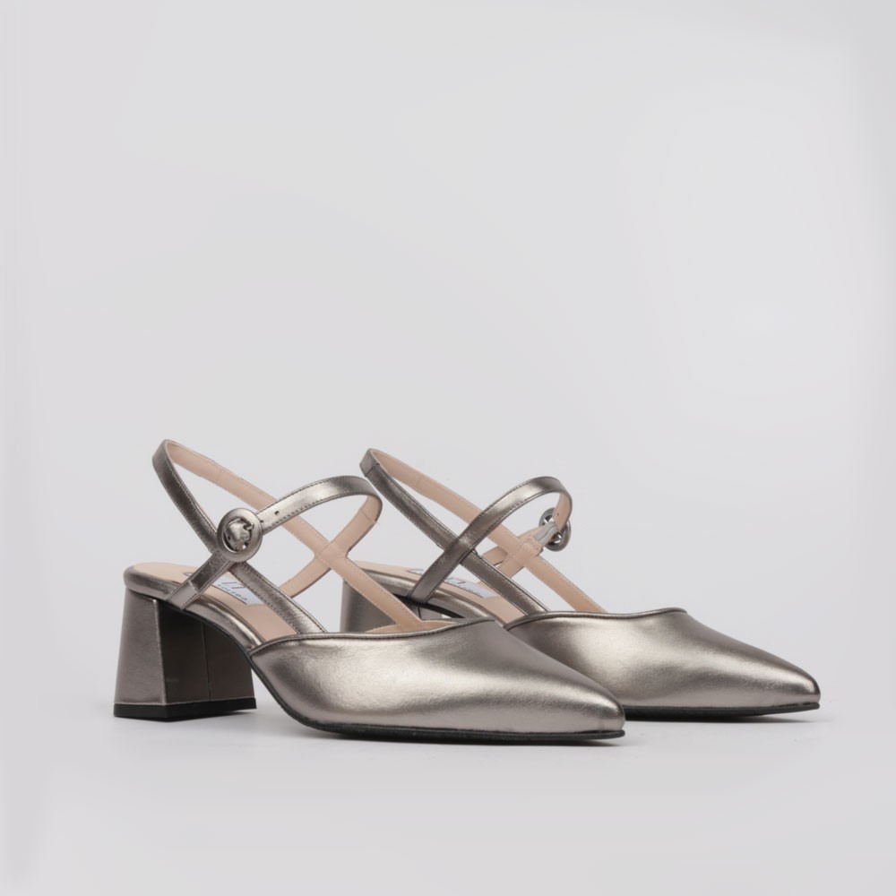 Zapatos plata destalonados LORENA | Colección LT cómodos
