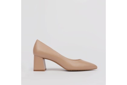 Zapatos tacón cómodp EVA piel beige | Colección Zapatos LT