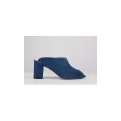 Blue suede heeled sandals LOLA