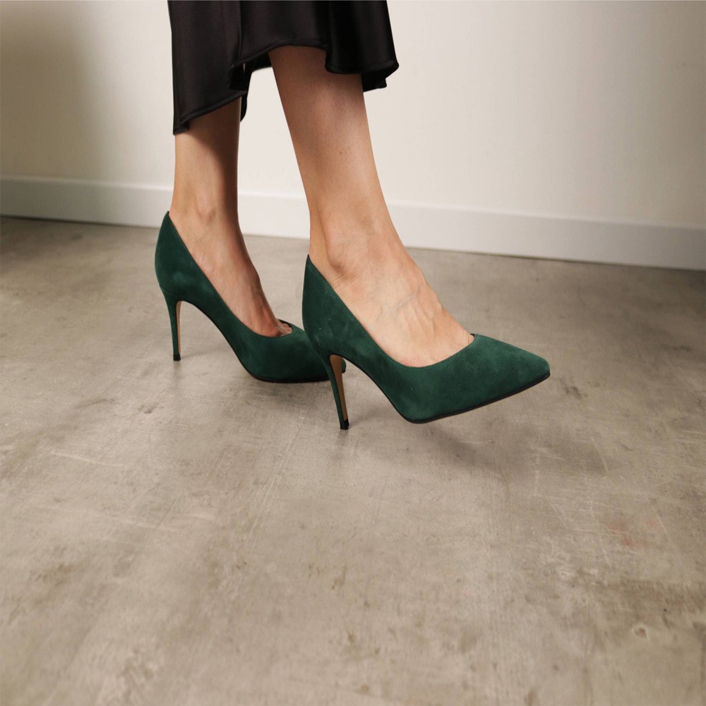 Stilettos verde esmeralda ISABELA - Zapatos de tacón cómodos