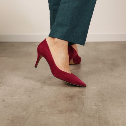Purple suede ISABELA pumps shoes