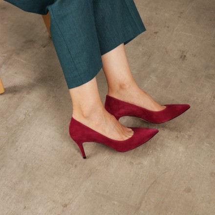 Purple suede ISABELA pumps shoes