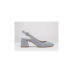 Blue undercut shoes CAMILA wide heel