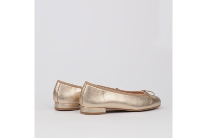 Ballet flats golden leather TAMARA - Collection flat woman shoes