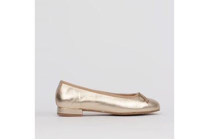 Ballet flats golden leather TAMARA - Collection flat woman shoes
