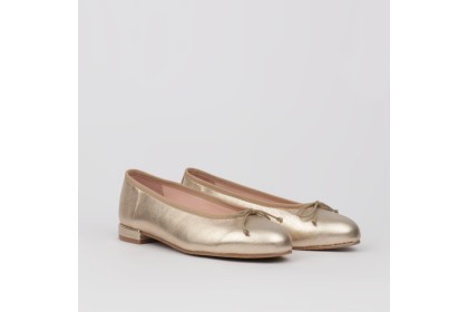 Ballet flats golden leather TAMARA - Collection flat woman shoes