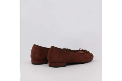 Ballet flats brown suede TAMARA - Collection flat woman shoes