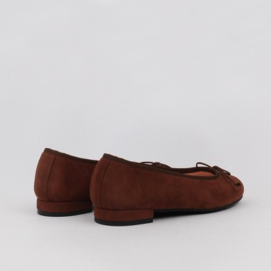 Ballet flats brown suede TAMARA - Collection flat woman shoes