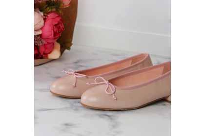 Ballet flats nude pink TAMARA - Collection woman flat shoes