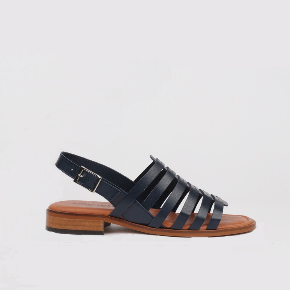 Sandalias planas mujer MINERVA color azul - LUISA TOLEDO