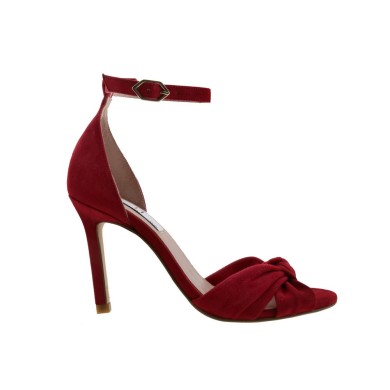 Sandalias rojas tacón 9,5 cm. ANGELA
