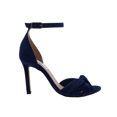 Sandalias vestir ANGELA ante azul índigo