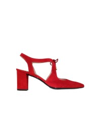 Zapatos detalle cordón SOFIA ante rojo