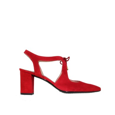 Zapatos detalle cordón SOFIA ante rojo
